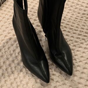 Calvin Klein Black Pointed Heeled Boots